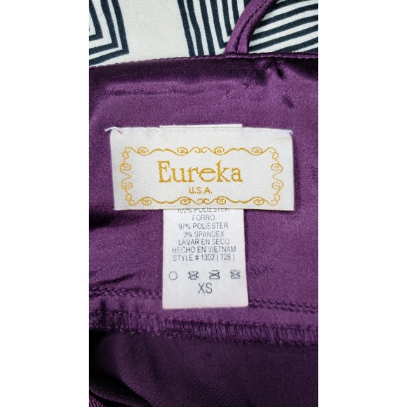 Purple glitter formal mini dress w/ sash - Picture 8 of 9